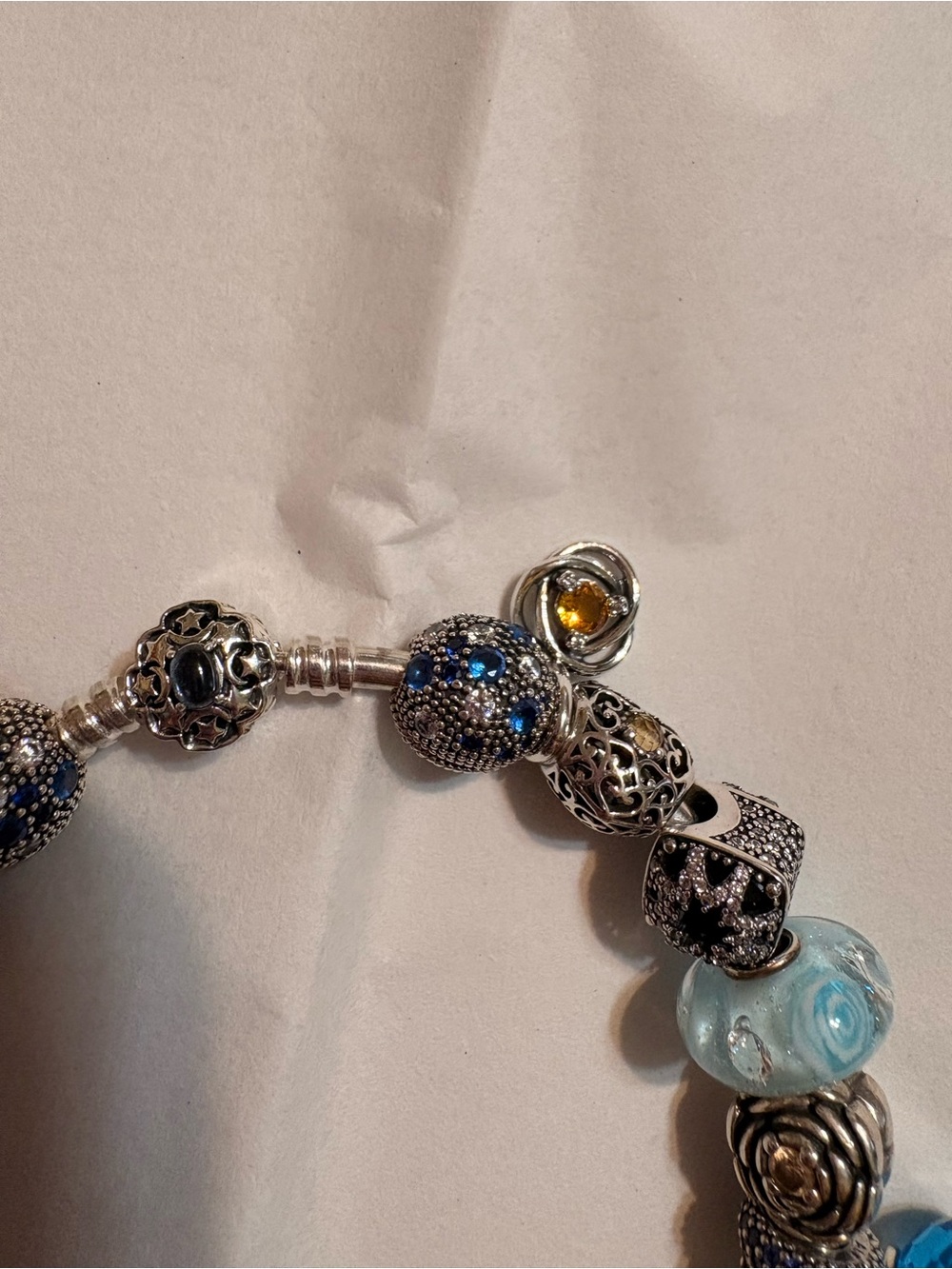Pandora bracelet with Pandora and Elfbeads - Picture 4 of 5